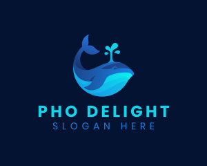 Ocean Whale Marine logo design