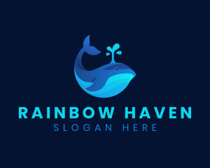 Ocean Whale Marine logo design