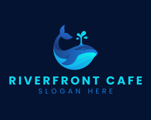 Ocean Whale Marine logo design