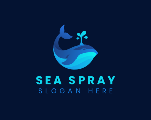 Ocean Whale Marine logo design