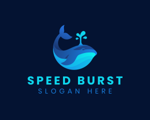 Ocean Whale Marine logo design