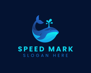 Ocean Whale Marine logo design