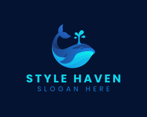 Ocean Whale Marine logo design