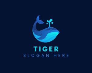 Ocean Whale Marine logo design