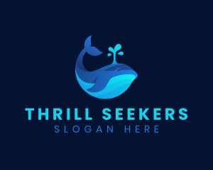 Ocean Whale Marine logo design