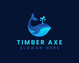 Ocean Whale Marine logo design