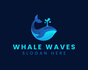 Whale - Ocean Whale Marine logo design