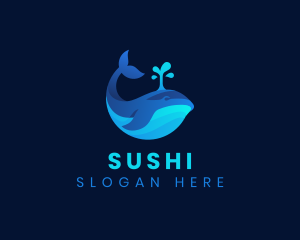 Ocean Whale Marine logo design