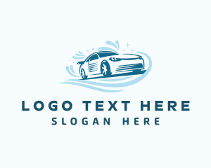 Car - Water Car Cleaning logo design