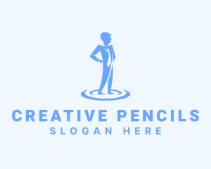 Office Manager Person logo design