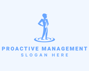 Office Manager Person logo design