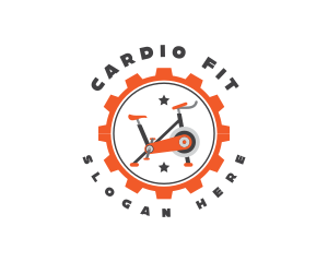 Cardio - Stationary Bike Workout logo design