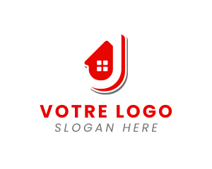 Storehouse - Red Realty Letter J logo design