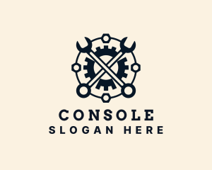 Industrial Wrench Cog  Logo