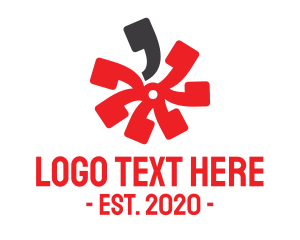 Comma - Quotation Apostrophe Writing logo design