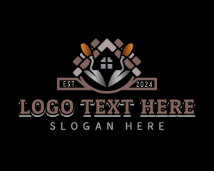 Laborer - Brick Trowel Masonry logo design