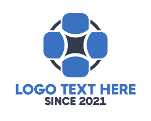 Help - Blue Medical Cross logo design