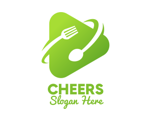 Food Vlogger - Food Media Player logo design