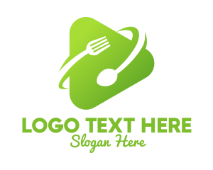 Fork - Food Media Player logo design