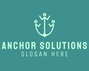 Human Maritime Anchor logo design