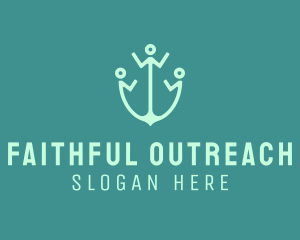 Evangelization - Human Maritime Anchor logo design