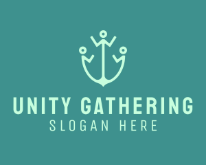 Congregation - Human Maritime Anchor logo design