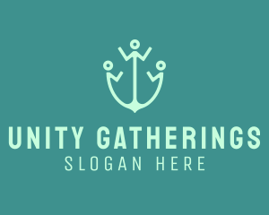 Congregation - Human Maritime Anchor logo design