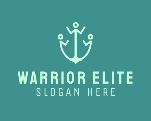 Social Welfare - Human Maritime Anchor logo design