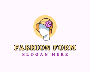 Cloche Hat Mannequin logo design