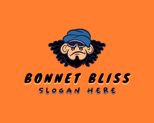 Bonnet - Hip Hop Monkey Dj logo design