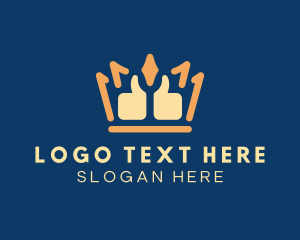 Sign Language - Like Thumb Crown logo design