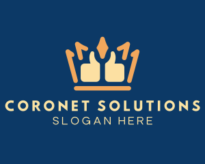 Coronet - Like Thumb Crown logo design