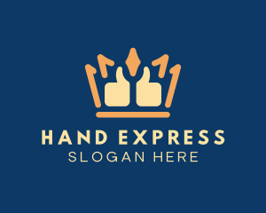 Sign Language - Like Thumb Crown logo design
