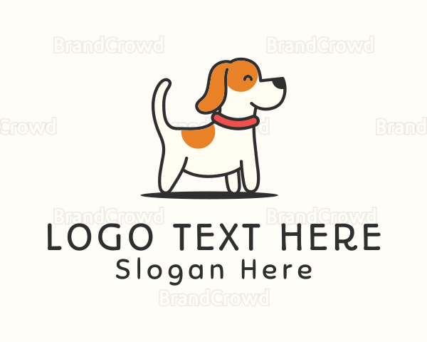 Cute Jolly Puppy Logo