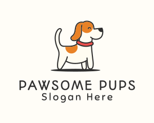 Cute Jolly Puppy logo design