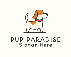 Cute Jolly Puppy logo design