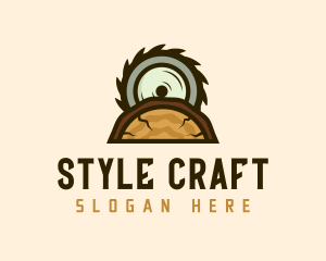 Wood Saw Cutter logo design