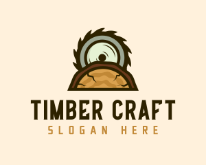 Wood Saw Cutter logo design