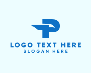 Airport - Eagle Letter P logo design