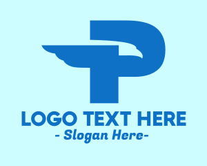 Airport - Eagle Letter P logo design