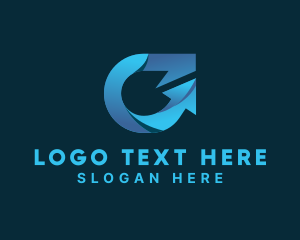 Gradient Blue Express Arrow Logo