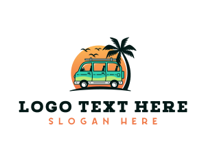 Road Trip - Travel Van Adventure logo design