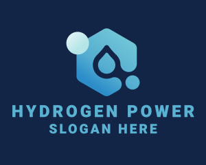 Hydrogen - Water Supply Droplet logo design