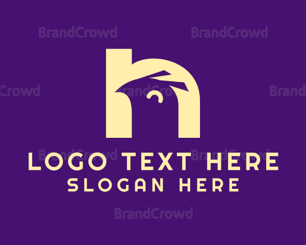 Simple Bird Letter H Logo