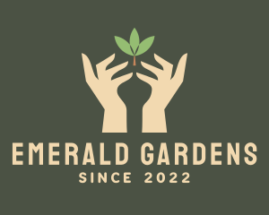 Leaf Gardener Hand logo design