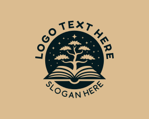 Reading - Tree Book Learning logo design