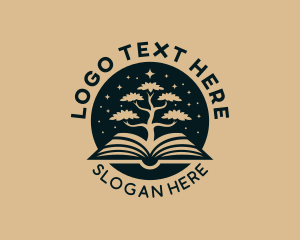 Tutoring - Tree Book Learning logo design