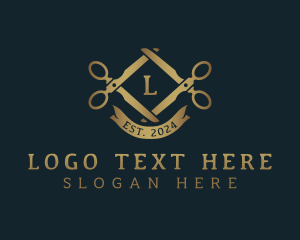 Alteration - Vintage Scissors Tailoring logo design