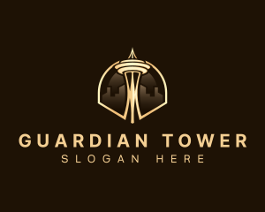 Space Needle Tower logo design