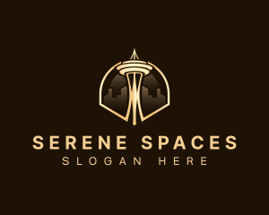 Space Needle Tower logo design